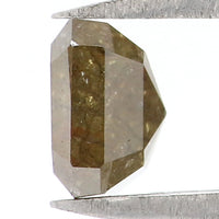 Natural Loose Radiant Diamond Grey Green Color 0.69 CT 4.80 MM Radiant Shape Rose Cut Diamond KR1814