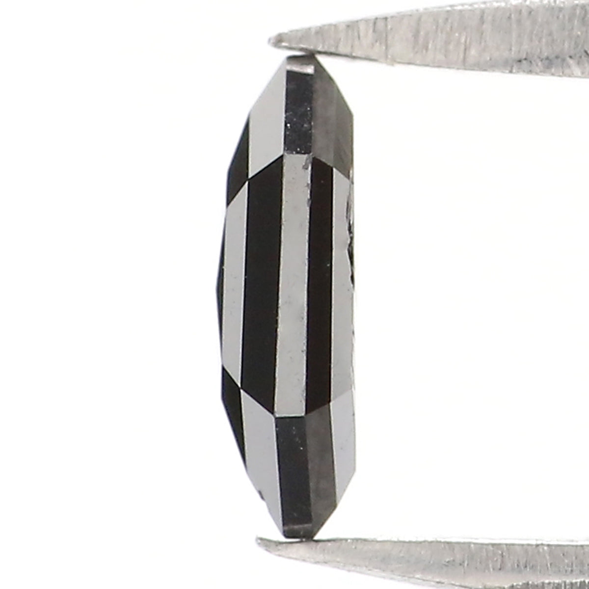 0.45 CT Natural Loose Hexagon Shape Diamond Black Color Hexagon Diamond 6.35 MM Natural Loose Black Color Hexagon Rose Cut Diamond KQ2640