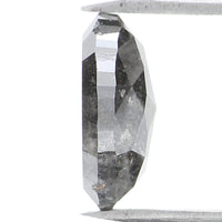 Natural Loose Oval Salt And Pepper Diamond Black Grey Color 1.04 CT 7.35 MM Oval Shape Rose Cut Diamond KDL1021
