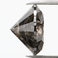 Natural Loose Round Black Brown Color Diamond 1.33 CT 6.80 MM Round Brilliant Cut Diamond L999