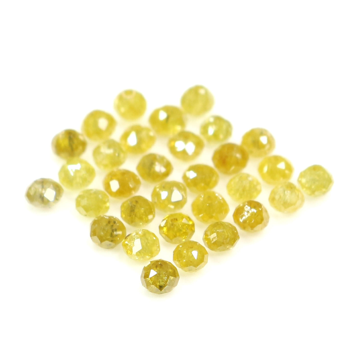 2.23 CT Natural Loose Bead Shape Diamond Yellow Color Bead Cut Diamond 2.10 MM Natural Loose Yellow Color Bead Rose Cut Diamond LQB1705