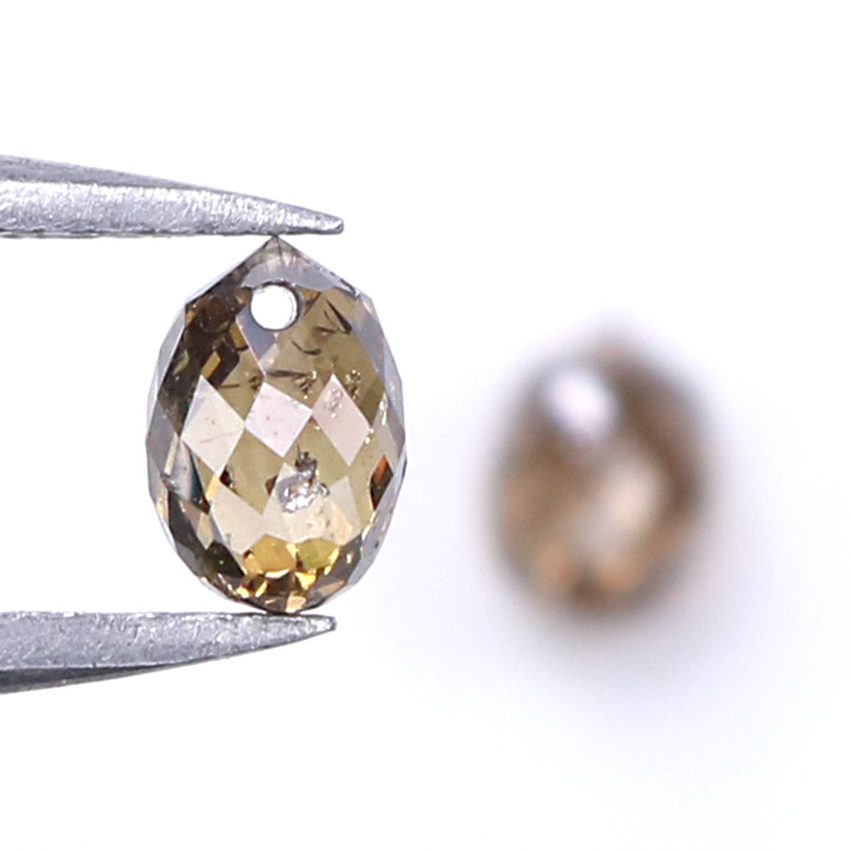 1.05 Ct Natural Loose Briolette Shape Diamond Brown Color Drop Diamond 3.40 MM Natural Loose Brown Color Diamond Briolette Cut Diamond LQ149