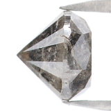 Natural Loose Round Brilliant Cut Diamond Black Grey Color 1.20 CT 5.90 MM Round Shape Diamond L8572