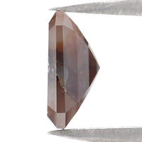 Natural Loose Emerald Shape Grey Brown Color Diamond 1.36 CT 7.80 MM Emerald Shape Rose Cut Diamond L7129