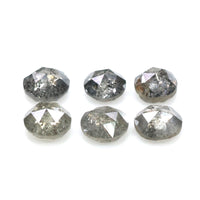 Natural Loose Rose Cut Salt And Pepper Diamond Black Grey Color 1.17 CT 3.25 MM Rose Cut Shape Diamond L988