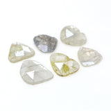Natural Loose Slice Yellow Grey Color Diamond 1.29 CT 6.65 MM Slice Shape Rose Cut Diamond L2621