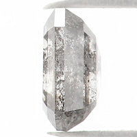 Natural Loose Emerald Salt And Pepper Diamond Black Grey Color 0.73 CT 5.70 MM Emerald Shape Rose Cut Diamond L1187