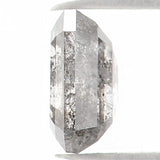Natural Loose Emerald Salt And Pepper Diamond Black Grey Color 0.73 CT 5.70 MM Emerald Shape Rose Cut Diamond L1187