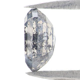 Natural Loose Hexagon Salt And Pepper Diamond Black Grey Color 0.62 CT 5.72 MM Hexagon Shape Rose Cut Diamond KDK2593
