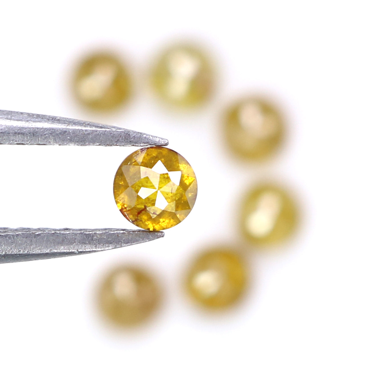 1.31 CT Natural Loose Rose Cut Diamond Yellow Color Round Shape Diamond 3.10 MM Natural Loose Diamond Brown Round Rose Cut Diamond LQ9280