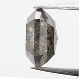 1.00 CT Natural Loose Diamond, Hexagon Cut Diamond, Salt and Pepper Diamond, Black Diamond, Grey Diamond, Rustic Rose Cut Diamond KDL276