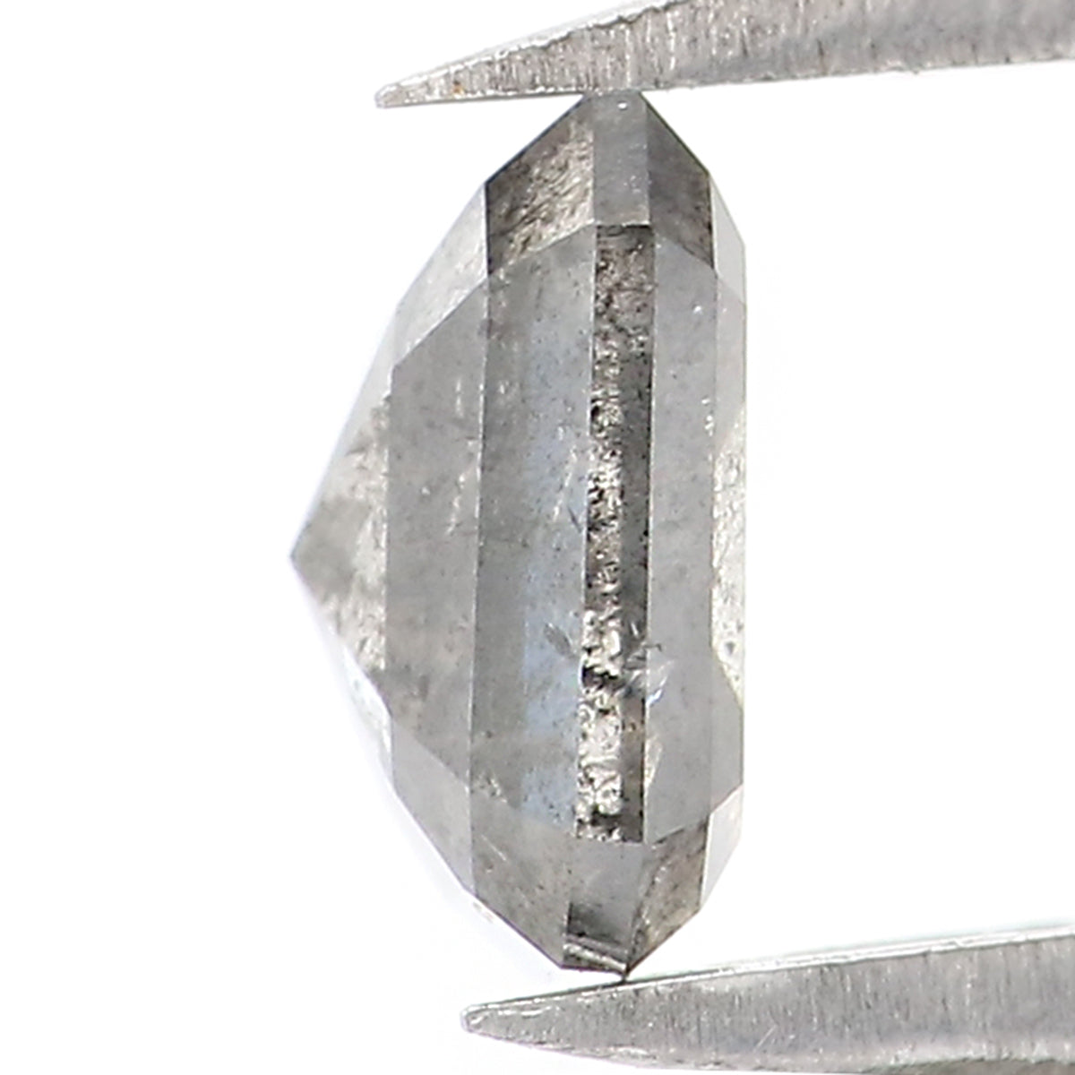 0.81 CT Natural Loose Emerald Diamond Salt And Pepper Diamond Natural Loose Diamond 5.70 MM Emerald Rose Cut Diamond Emerald Shape LQ8669