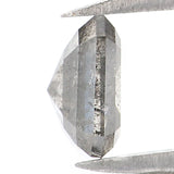 Natural Loose Emerald Salt And Pepper Diamond Black Grey Color 0.81 CT 5.70 MM Emerald Shape Rose Cut Diamond L8669