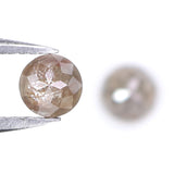Natural Loose Round Rose Cut Grey Brown Color Diamond 0.82 CT 4.10 MM Round Rose Cut Shape Diamond L6346