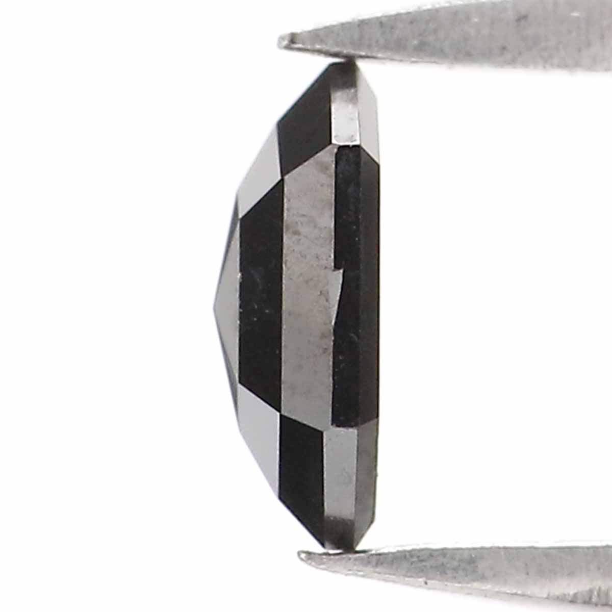 0.42 CT Natural Loose Hexagon Shape Diamond Black Color Hexagon Diamond 5.90 MM Natural Loose Black Color Hexagon Rose Cut Diamond KQ2647