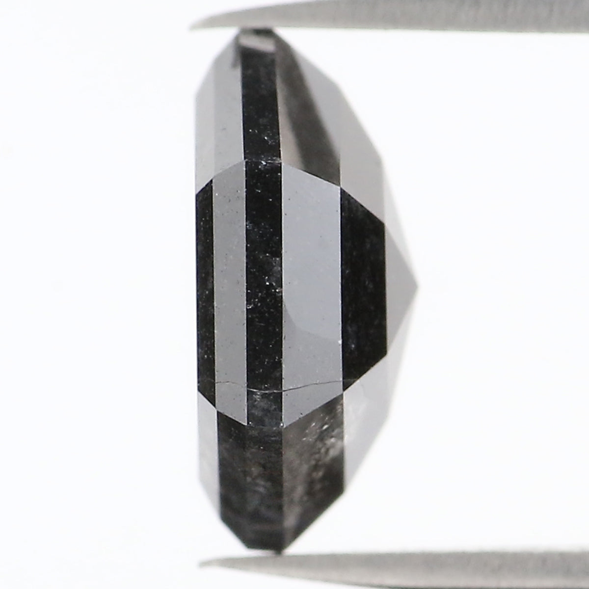 2.45 CT Natural Loose Hexagon Shape Diamond Salt And Pepper Hexagon Diamond 9.25 MM Black Grey Color Hexagon Shape Rose Cut Diamond QL1092