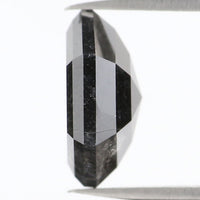 Natural Loose Hexagon Salt And Pepper Diamond Black Grey Color 2.45 CT 9.25 MM Hexagon Shape Rose Cut Diamond KDL1092