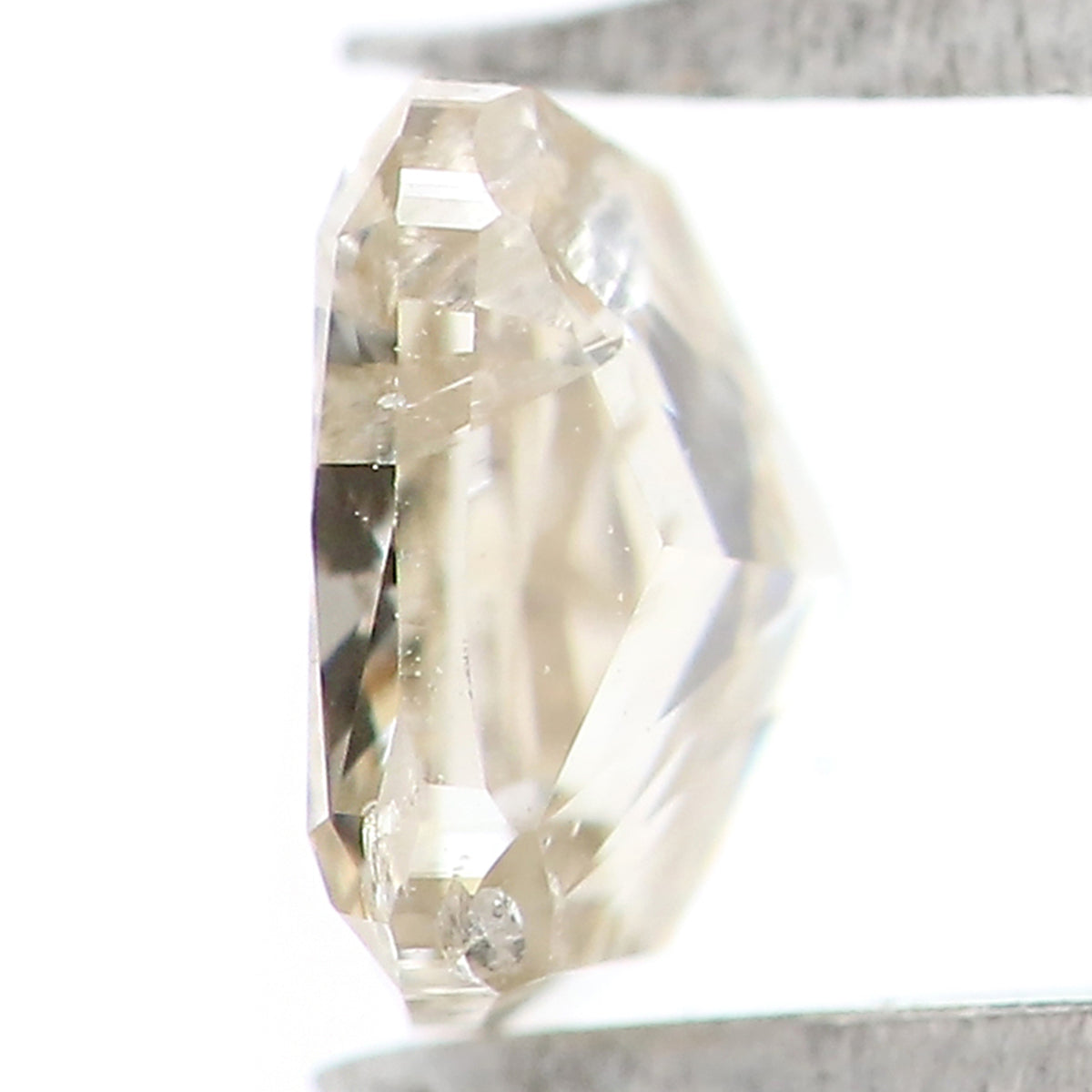 Natural Loose Cushion Yellow Grey Color Diamond 0.39 CT 4.30 MM Cushion Shape Rose Cut Diamond L7452