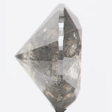 0.70 Ct Natural Loose Diamond, Round Brilliant Cut, Salt And Pepper Diamond, Black Gray Diamond, Rustic Diamond, Round Cut Diamond L446