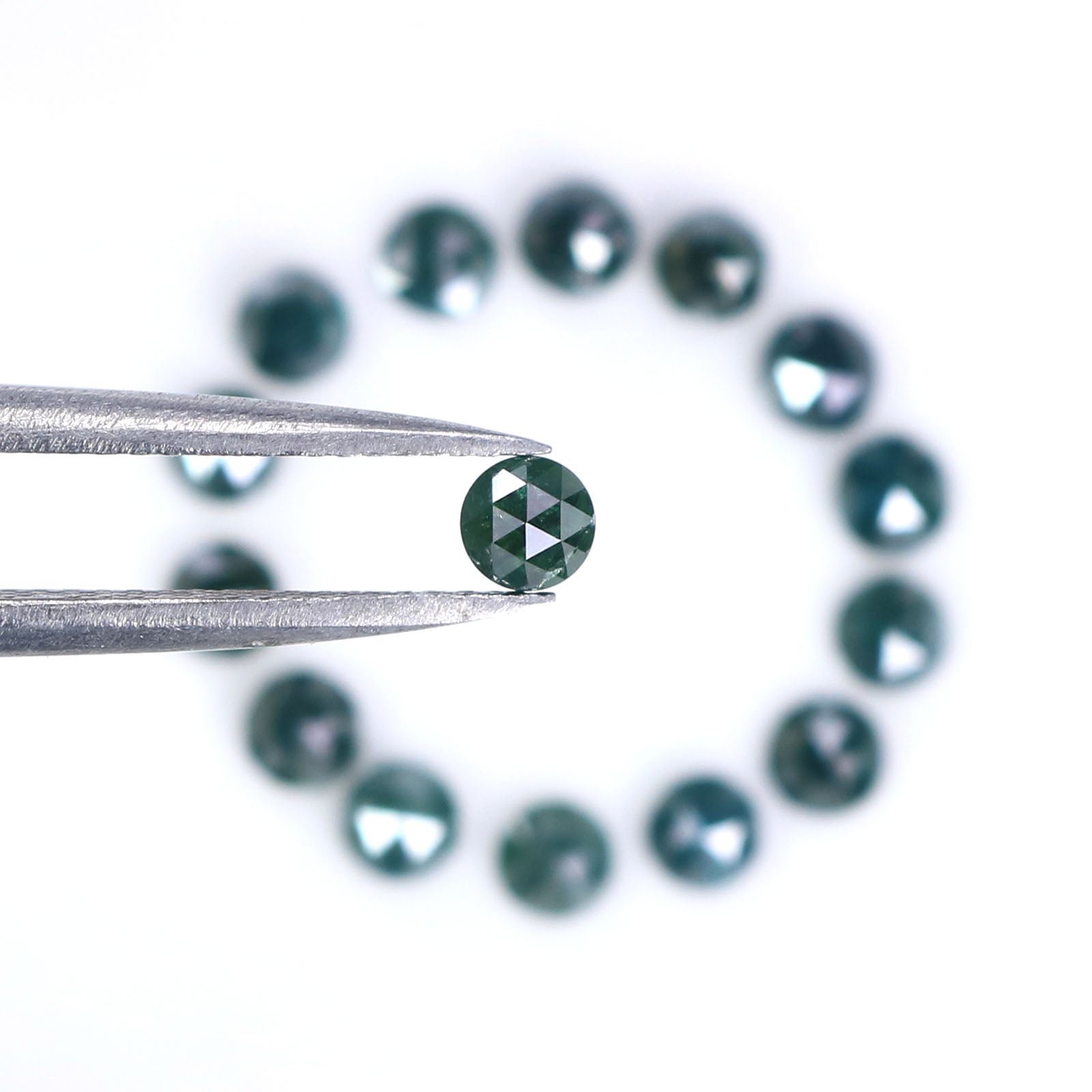 2.81 CT Natural Loose Round Rose Cut Diamond Blue Color Round Cut Diamond 3.30 MM Natural Blue Color Diamond Round Rose Cut Diamond LQ8992