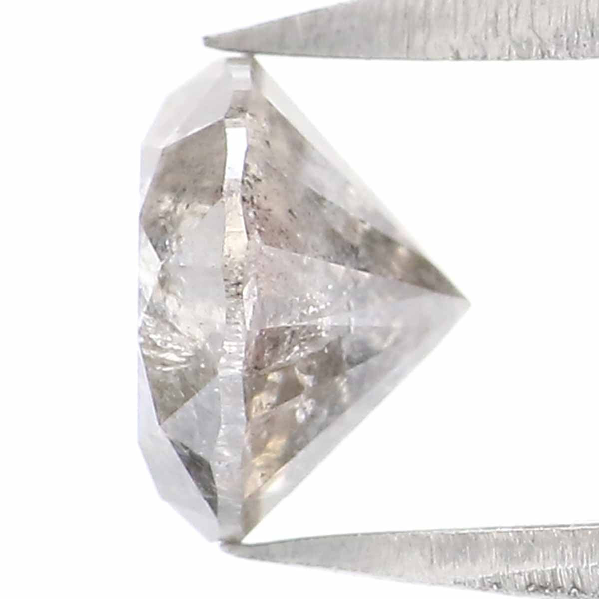 Natural Loose Round Salt And Pepper Diamond Black Grey Color 0.95 CT 5.92 MM Round Brilliant Cut Diamond L2354