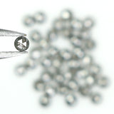 Natural Loose Rose Cut Salt And Pepper Diamond Black Grey Color 1.15 CT 1.80 MM Rose Cut Shape Diamond L1370