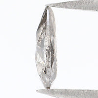 Natural Loose Pear Salt And Pepper Diamond Black Grey Color 0.43 CT 6.50 MM Pear Shape Rose Cut Diamond KR1846