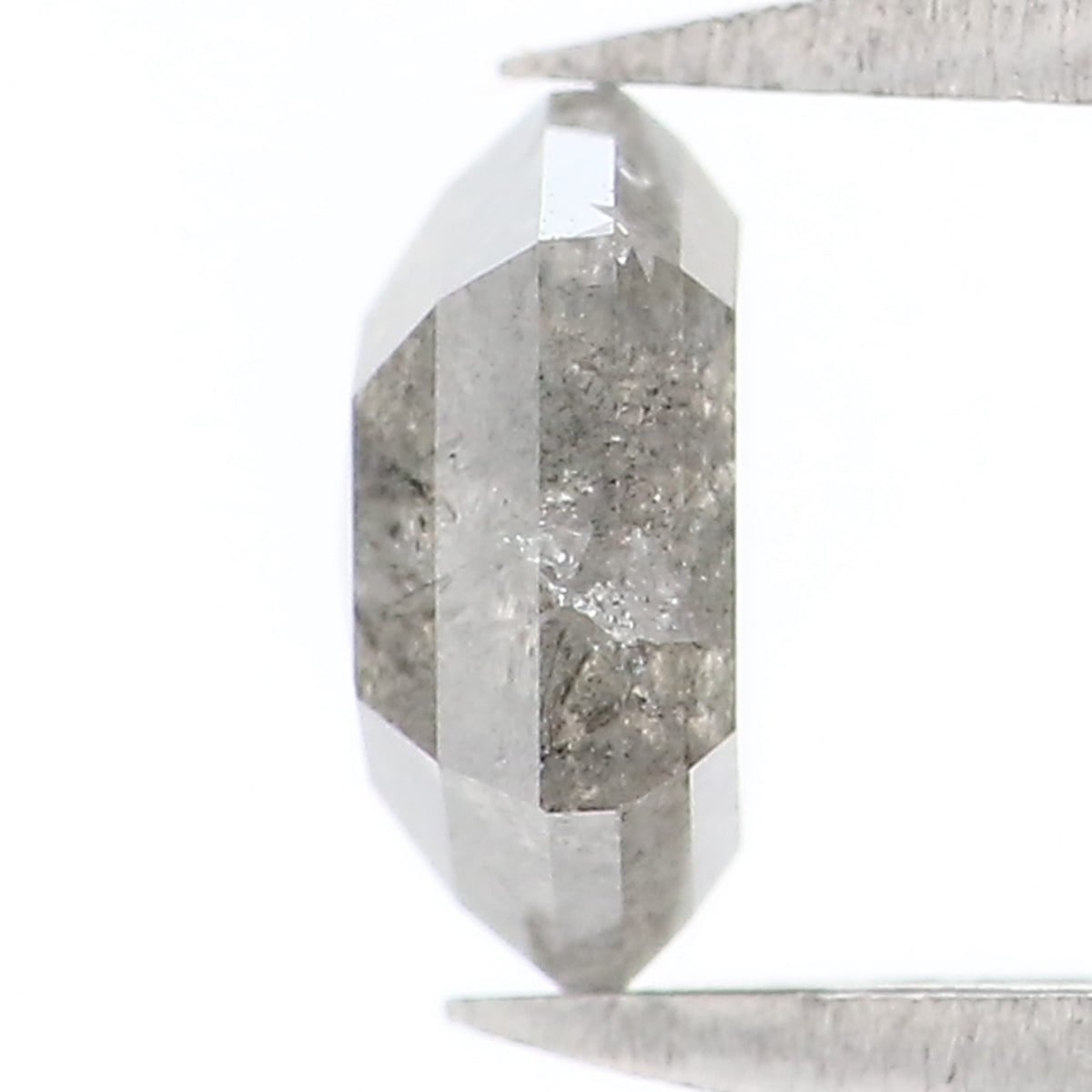 0.64 CT Natural Loose Hexagon Shape Diamond Salt And Pepper Hexagon Cut Diamond 5.75 MM Natural Grey Color Hexagon Rose Cut Diamond LQ809