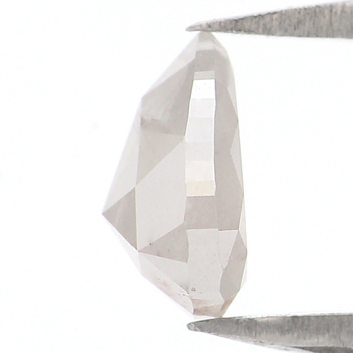 Natural Loose Pear Diamond White Grey Color 0.85 CT 6.50 MM Pear Shape Rose Cut Diamond L8978