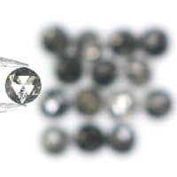 Natural Loose Round Rose Cut Salt And Pepper Diamond Black Grey Color 1.45 CT 2.70 MM Rose Cut Shape Diamond KDL1822