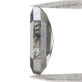 Natural Loose Hexagon Salt And Pepper Black Grey Color Diamond 0.48 CT 6.38 MM Hexagon Shape Rose Cut Diamond KDL2472