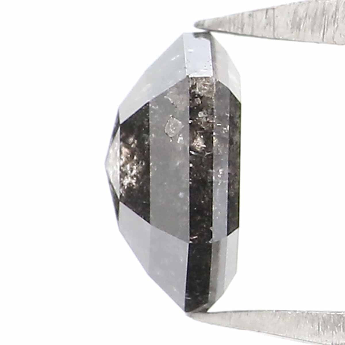 0.50 CT Natural Loose Hexagon Cut Diamond Salt And Pepper Hexagon Diamond 5.35 MM Natural Loose Black Grey Color Hexagon Cut Diamond KQ2541