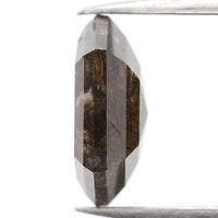 0.65 Ct Natural Loose Diamond, Hexagon Diamond, Black Brown Diamond, Polished Diamond, Rustic Diamond, Rose Cut Diamond, KDK2330