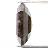0.65 Ct Natural Loose Diamond, Hexagon Diamond, Black Brown Diamond, Polished Diamond, Rustic Diamond, Rose Cut Diamond, KDK2330