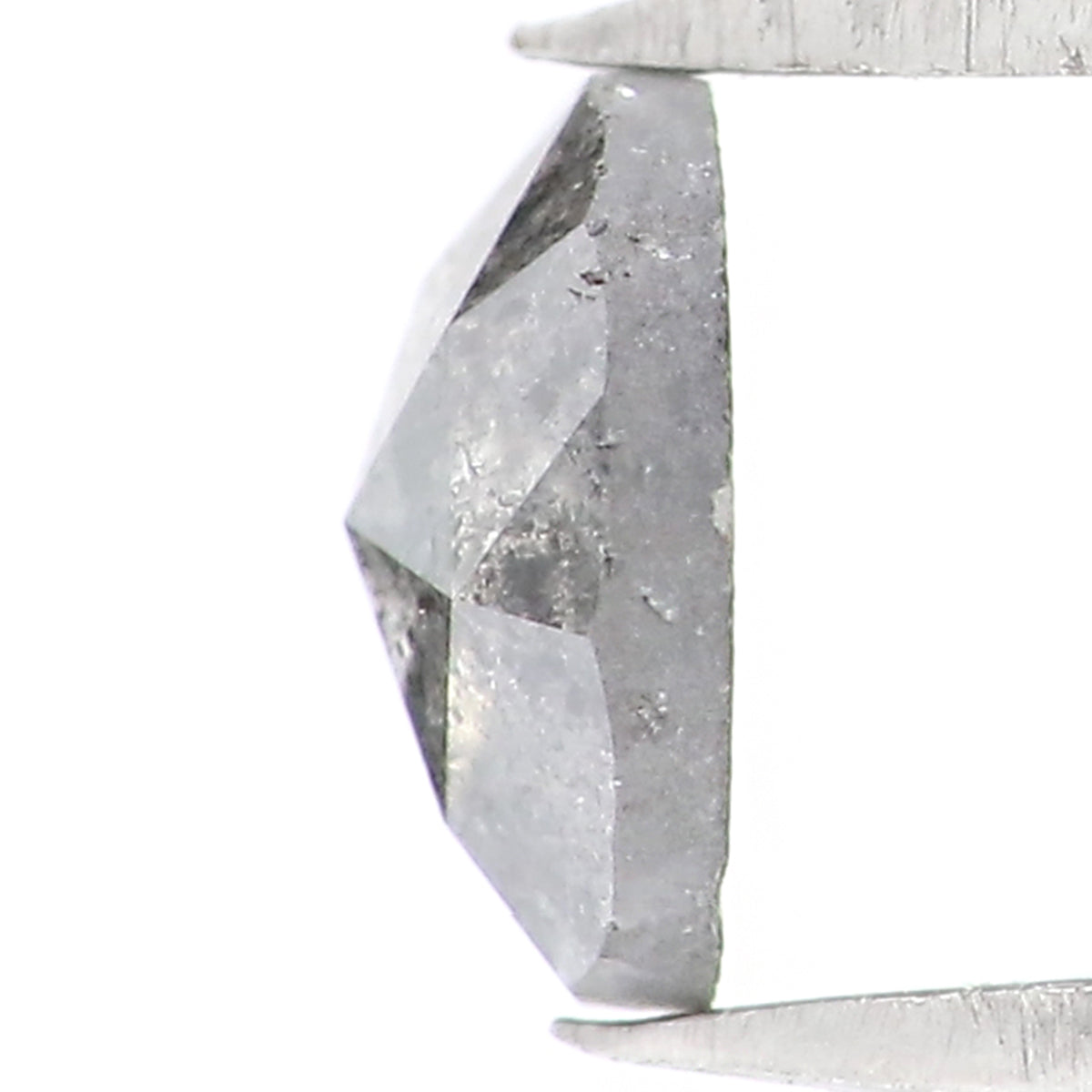 Natural Loose Round Rose Cut Salt And Pepper Diamond Black Grey Color 0.40 CT 4.95 MM Rose Cut Shape Diamond L2008