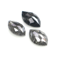 Natural Loose Marquise Diamond, Salt And Pepper Marquise Diamond, Natural Loose Diamond, Rose Cut Diamond, 0.84 CT Marquise Shape L2729