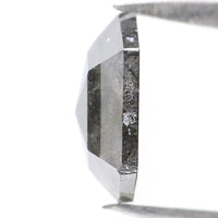 Natural Loose Hexagon Salt And Pepper Diamond Black Grey Color 1.53 CT 8.60 MM Hexagon Shape Rose Cut Diamond L6996