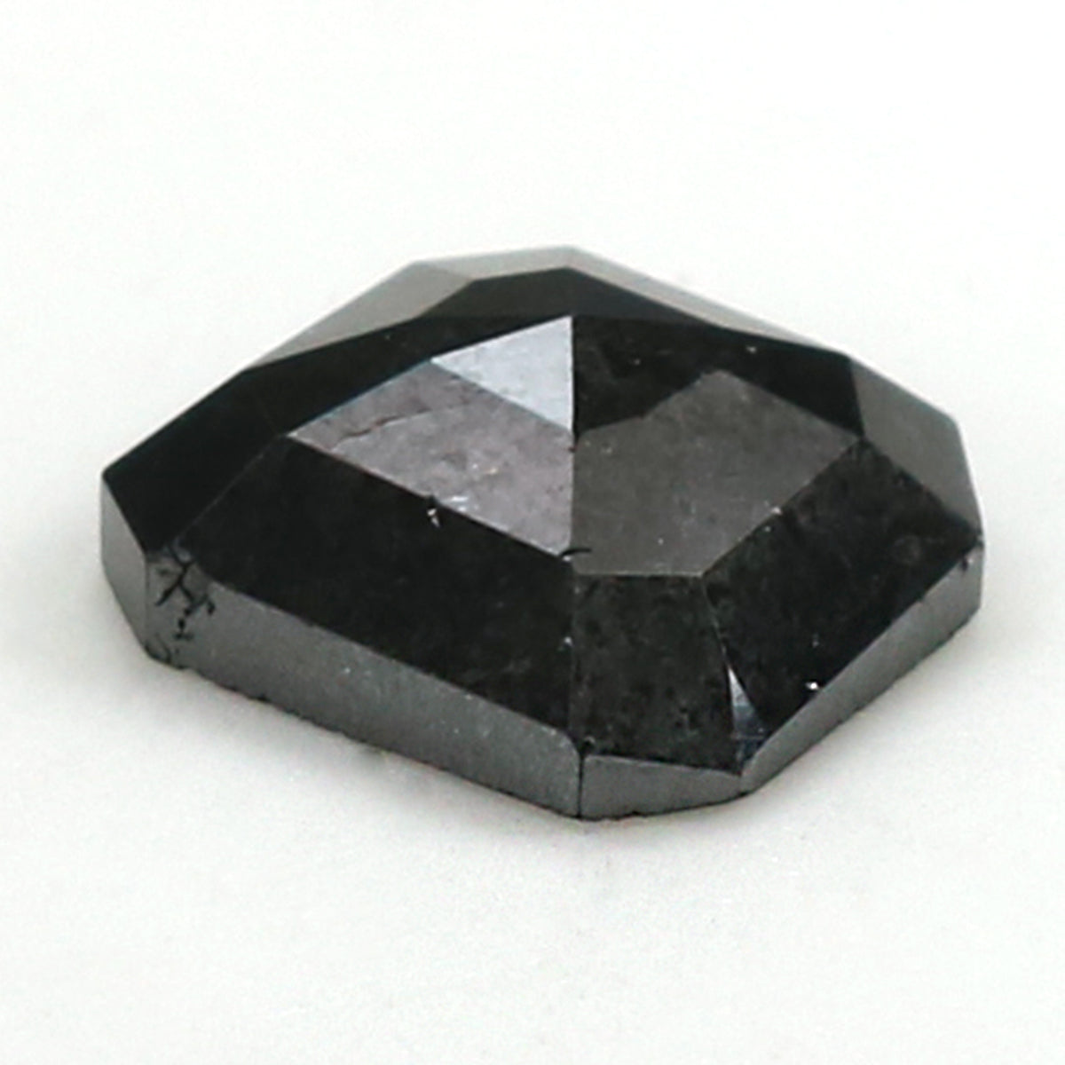 1.45 CT Natural Loose Emerald Shape Diamond Black Color Emerald Diamond 7.00 MM Natural Loose Black Color Emerald Rose Cut Diamond KQ2077