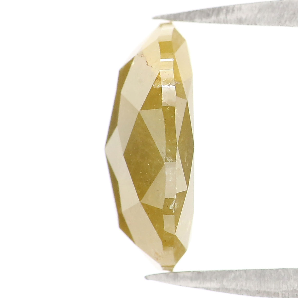 Natural Loose Oval Yellow Color Diamond 2.80 CT 10.63 MM Oval Shape Rose Cut Diamond L2428