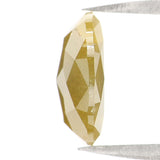 Natural Loose Oval Yellow Color Diamond 2.80 CT 10.63 MM Oval Shape Rose Cut Diamond L2428