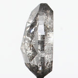 0.39 CT Natural Loose Diamond, Pear Cut Diamond, Salt And Pepper Diamond, Black Diamond, Grey Diamond, Real Galaxy Rose Cut Diamond KDL280