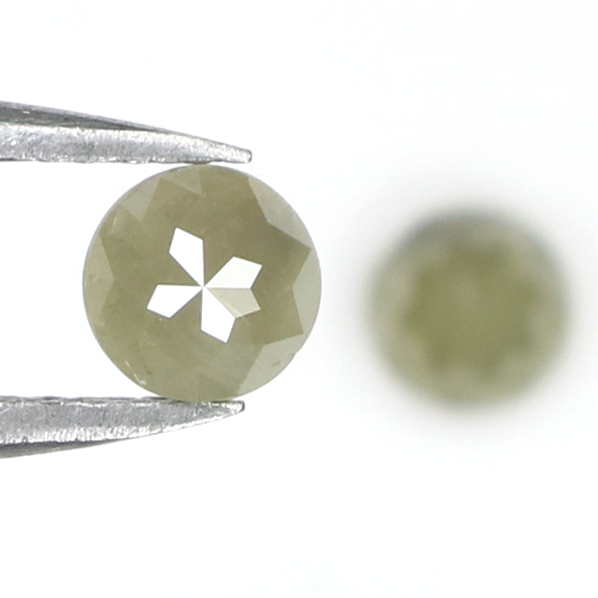 Natural Loose Rose Cut Diamond Grey Color 0.88 CT 4.30 MM Round Rose Cut Shape Diamond KDL6383