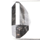 Natural Loose Shield Salt And Pepper Diamond Black Grey Color 3.47 CT 8.75 MM Shield Shape Rose Cut Diamond KDL962