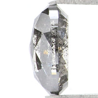 Natural Loose Oval Salt And Pepper Diamond Black Grey Color 0.79 CT 6.35 MM Oval Shape Rose Cut Diamond KDL1476