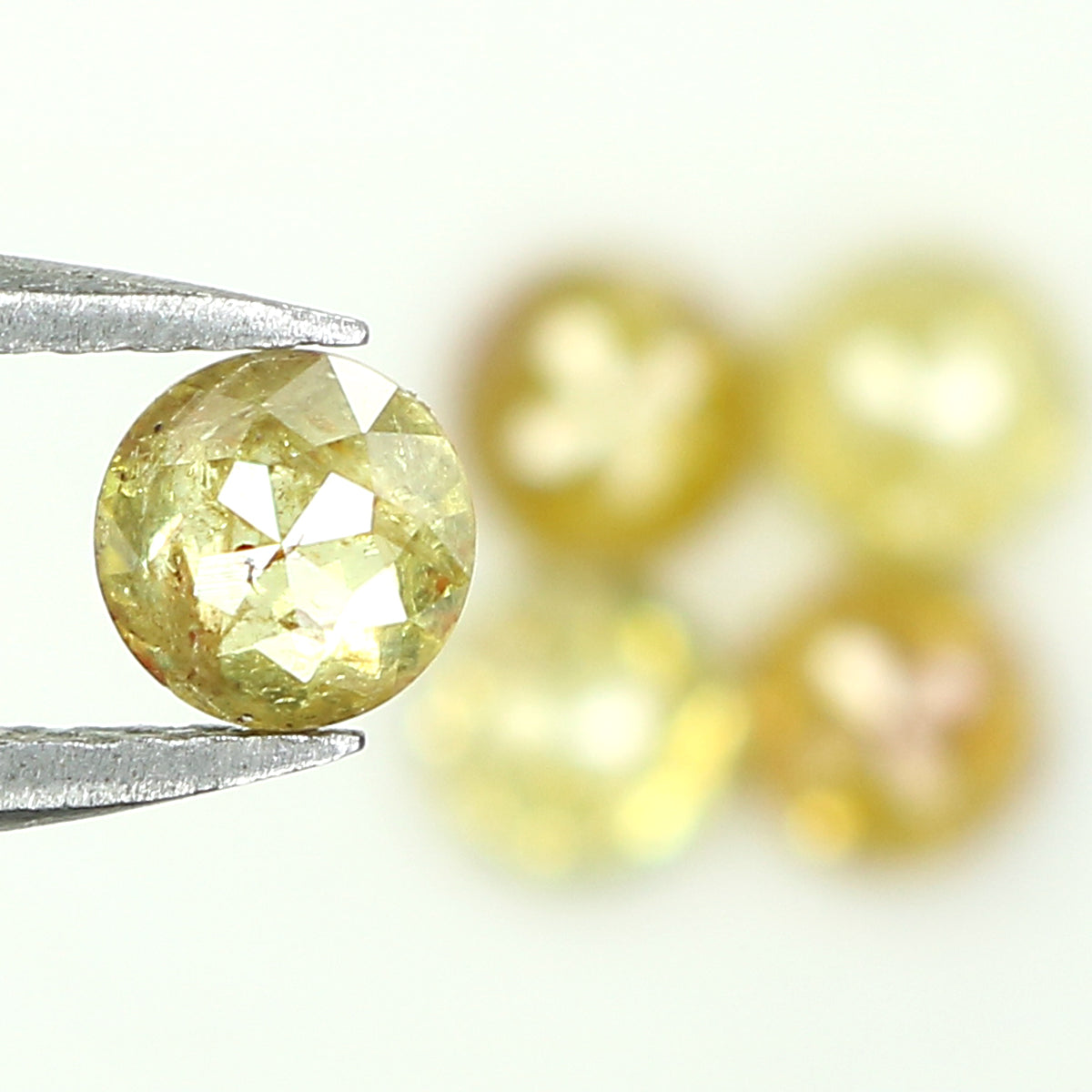 1.75 CT Natural Loose Rose Cut Diamond Yellow Color Round Shape Diamond 4.00 MM Natural Loose Yellow Color Round Rose Cut Diamond LQ1041
