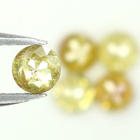 Natural Loose Rose Cut Yellow Color Diamond 1.75 CT 4.00 MM Rose Cut Shape Diamond L1041