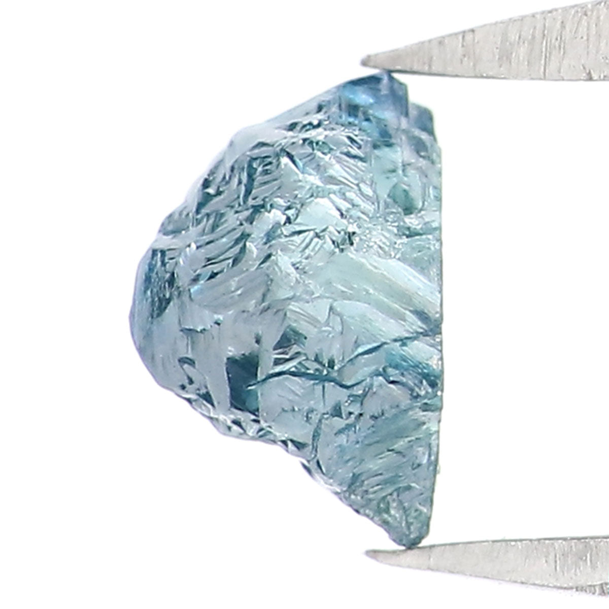 0.76 CT Natural Loose Rough Shape Diamond Blue Color Rough Cut Diamond 5.25 MM Natural Loose Blue Color Rough Irregular Cut Diamond QLB2235
