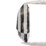 0.70 CT Natural Loose Coffin Shape Diamond Salt And Pepper Coffin Shape Diamond 6.75 MM Black Grey Color Coffin Rose Cut Diamond QL1853