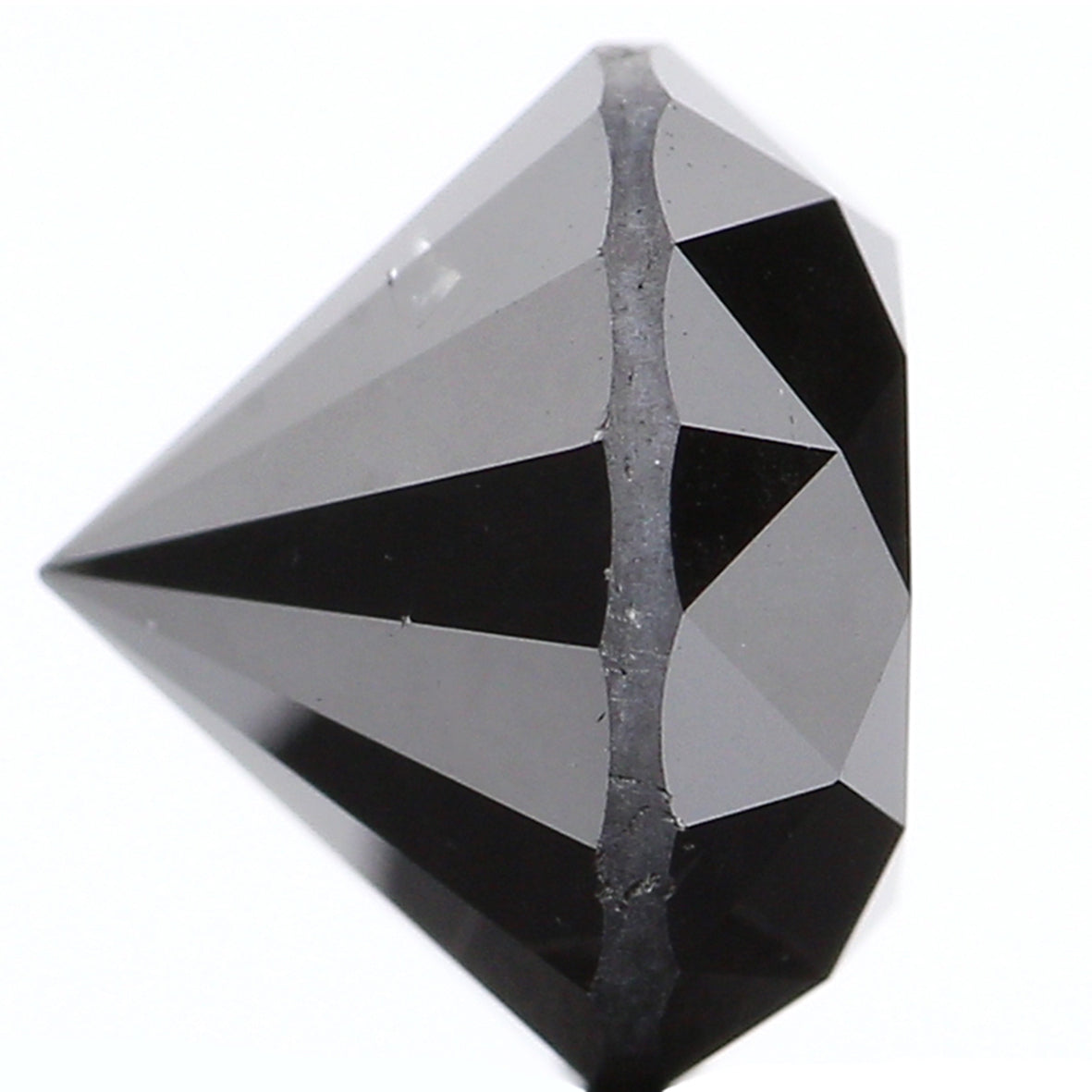 2.98 Ct Natural Loose Round Shape Diamond Black Color Round Cut Diamond 8.15 MM Natural Black Diamond Round Brilliant Cut Diamond LQ407