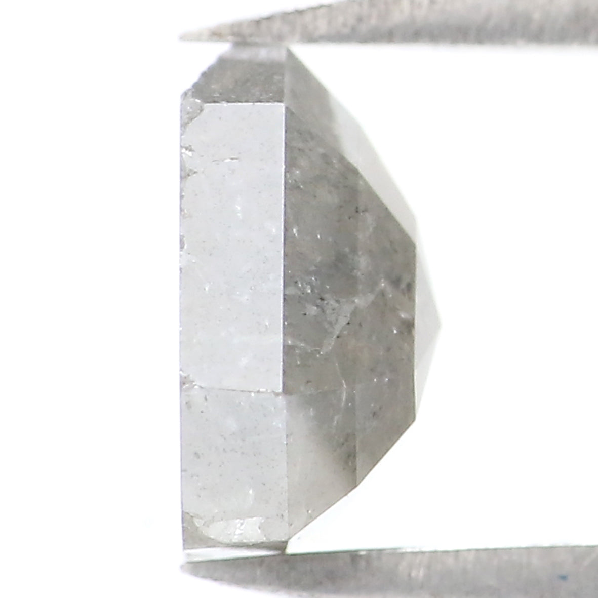 1.82 Ct Natural Loose Shield Shape Diamond Salt And Pepper Shield Cut Diamond 7.70 MM Natural Gray Color Shield Rose Cut Diamond KQ1311
